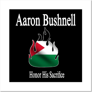 Aaron Bushnell 🔥 Honor His Sacrifice - Palestine Flag - Front Posters and Art